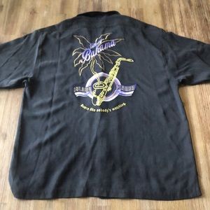 Tommy Bahama Men’s Embroidered Black Island Player Size L